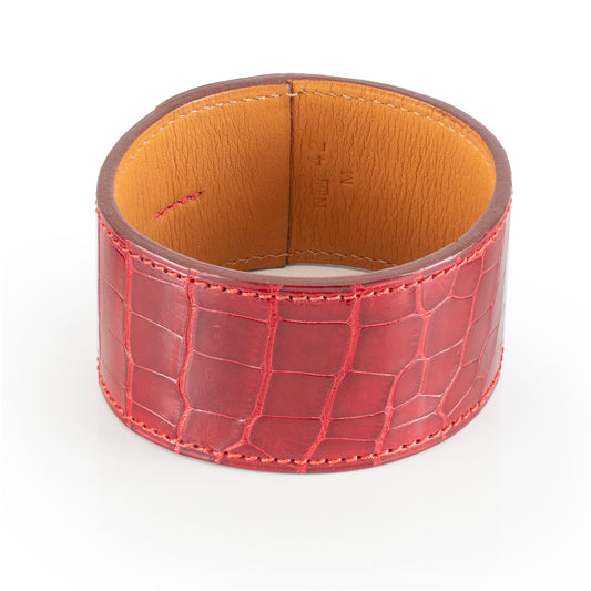 Hermes BRACELET - NEO - Alligator - Red Vivid - 70-35mm NWOTS - 2312102314