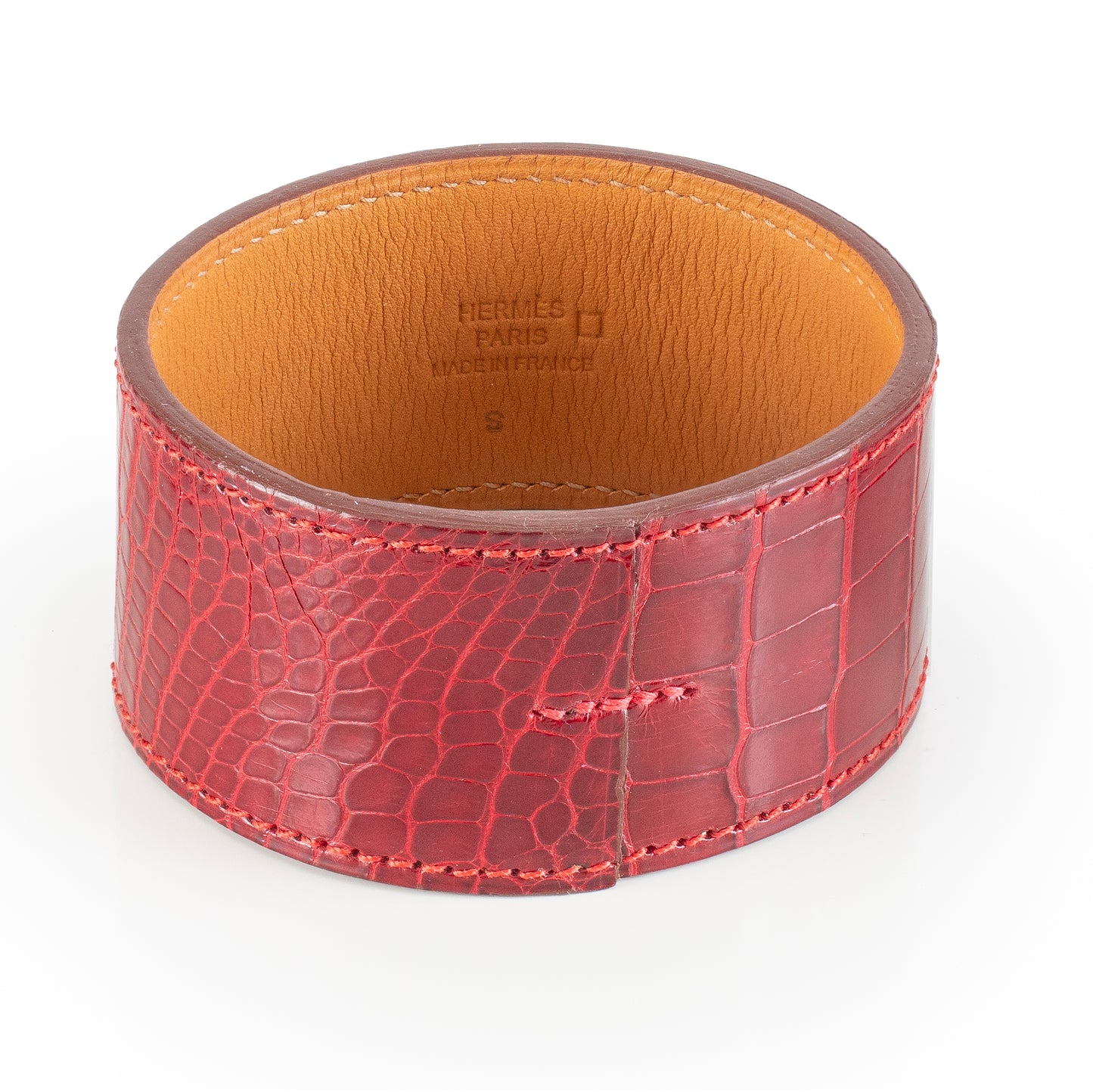 Hermes BRACELET - NEO - Alligator - Red Vivid - 70-35mm NWOTS - 2312102314