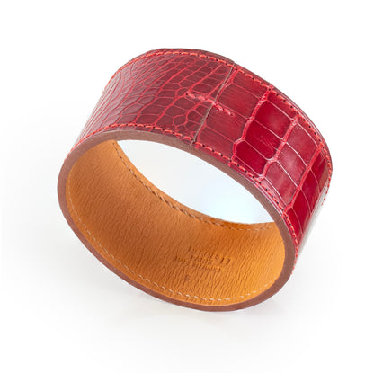 Hermes BRACELET - NEO - Alligator - Red Vivid - 70-35mm NWOTS - 2312102314