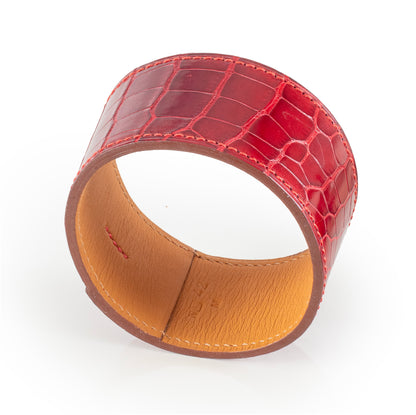 Hermes BRACELET - NEO - Alligator - Red Vivid - 70-35mm NWOTS - 2312102314