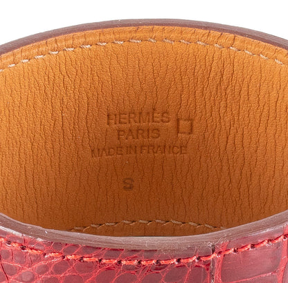 Hermes BRACELET - NEO - Alligator - Red Vivid - 70-35mm NWOTS - 2312102314