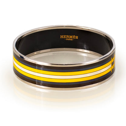 Hermes BRACELET - Nouveau Robacar - ESP - Black Yellow - 65-18mm NWOTS - 2401071928