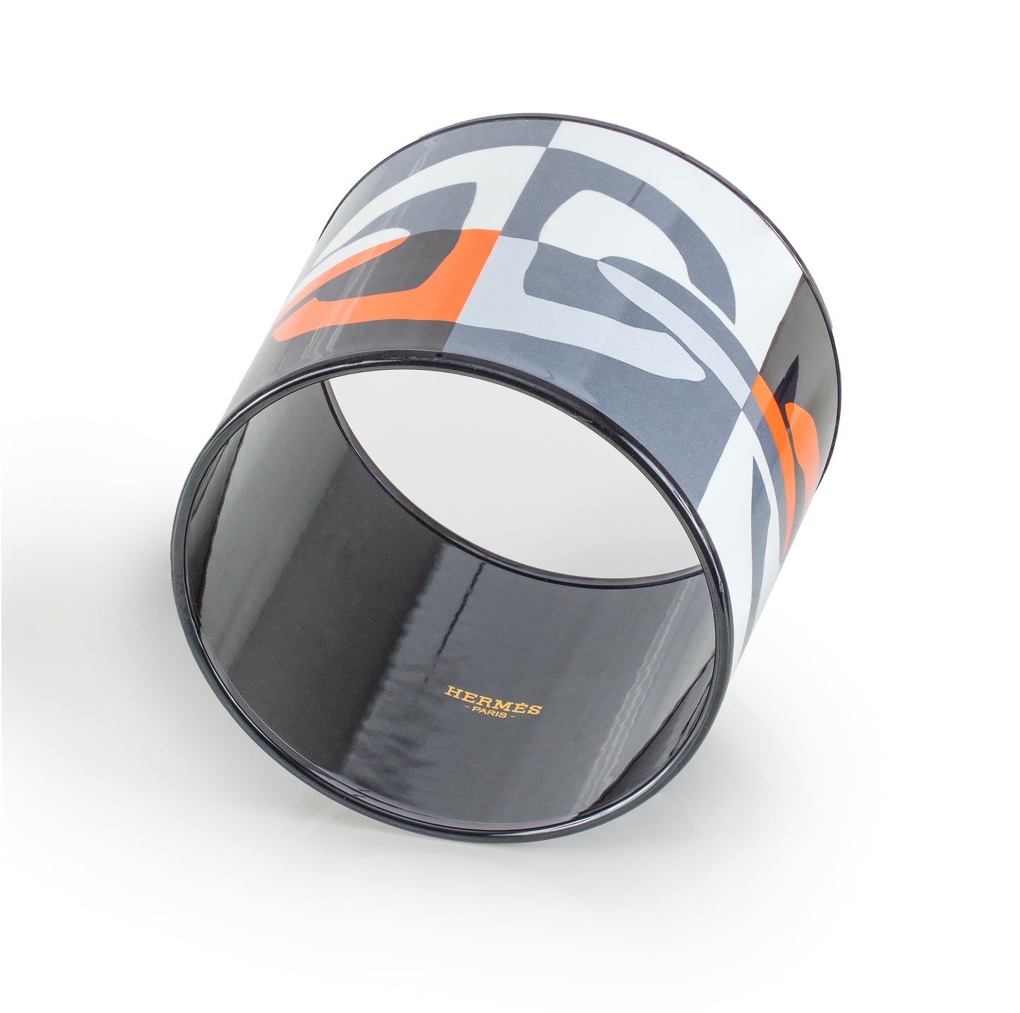 Hermes BRACELET - Optique Chaine D Ancre - PVD - Orange Black White - 65-55mm NWOTS - 2312101917