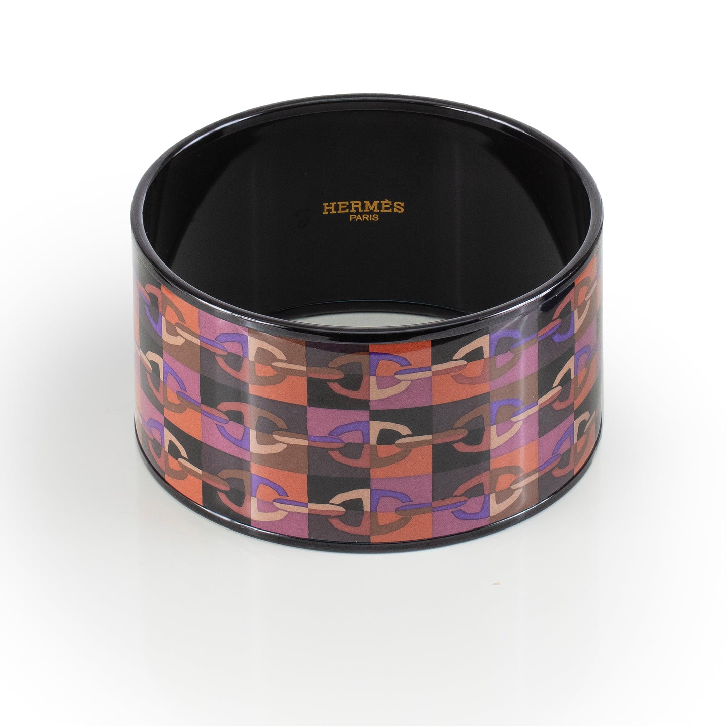 Hermes BRACELET - Optique Chaine D Ancre - PVD - Purple Wine - 65-33mm NWOTS - 2312092209