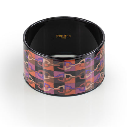 Hermes BRACELET - Optique Chaine D Ancre - PVD - Purple Wine - 65-33mm NWOTS - 2312092209