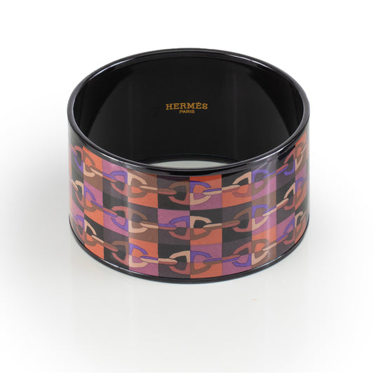 Hermes BRACELET - Optique Chaine D Ancre - PVD - Purple Wine - 65-33mm NWOTS - 2312092209