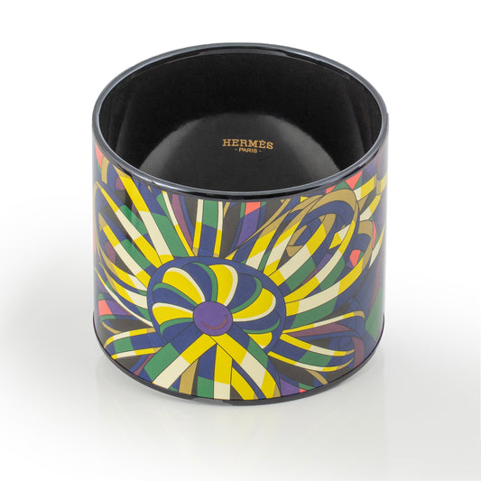 Hermes BRACELET - Rubans De Cheval Africa - PVD - Yellow Blue - 65-55mm NWOTS - 2401011716