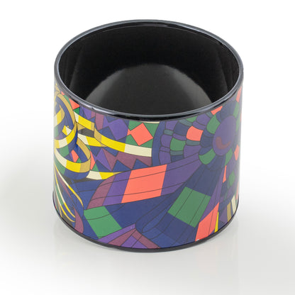 Hermes BRACELET - Rubans De Cheval Africa - PVD - Yellow Blue - 65-55mm NWOTS - 2401011716