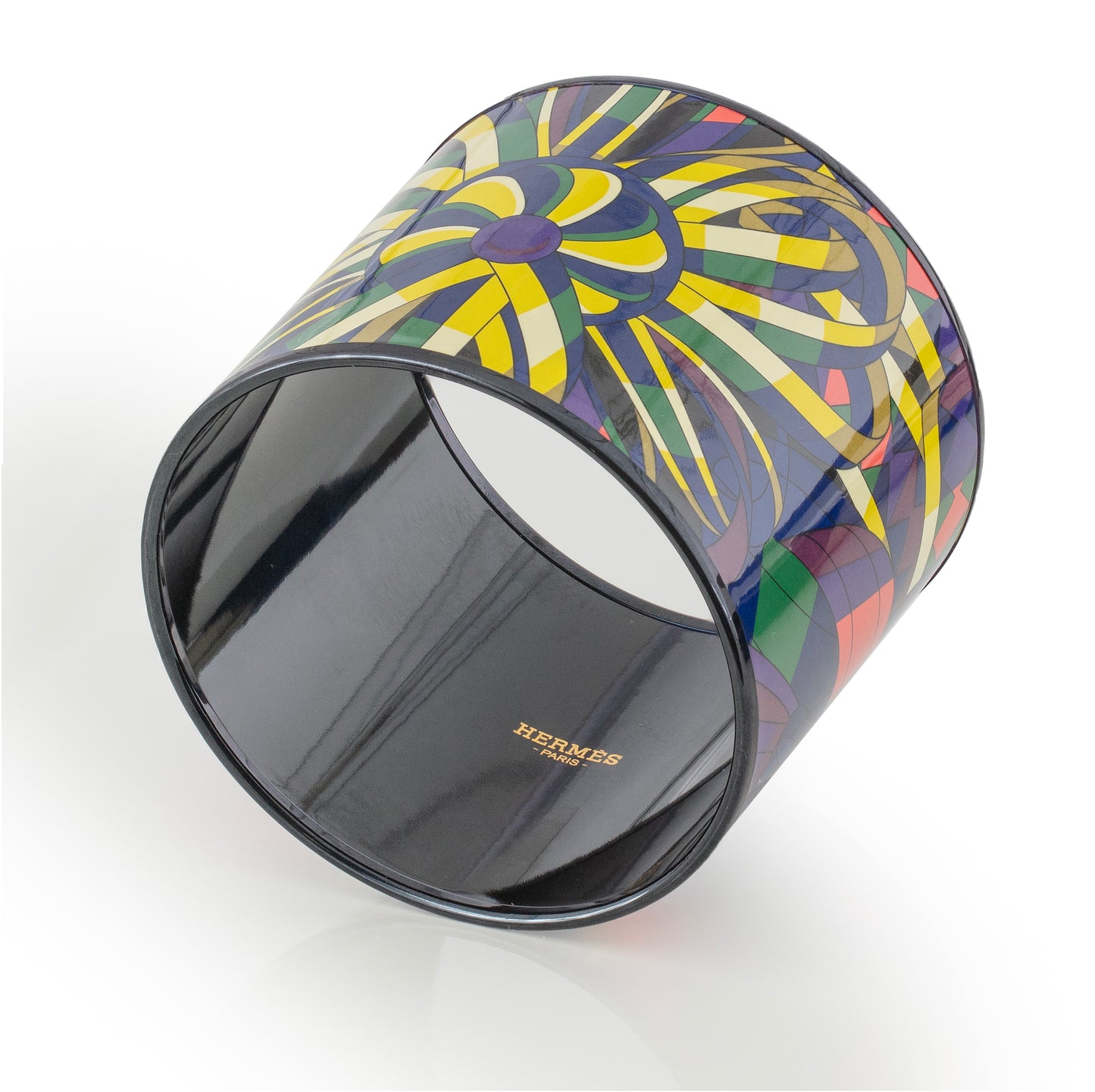Hermes BRACELET - Rubans De Cheval Africa - PVD - Yellow Blue - 65-55mm NWOTS - 2401011716