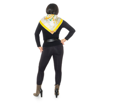 Hermes Silk Scarf Bagage a Main - Vert Amande Jaune - New With Tag