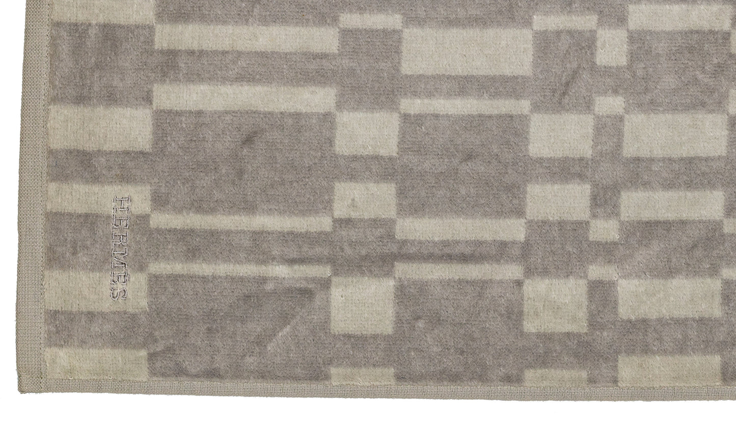 Hermes Bath Towel H motif - Grey Kaki - 100x57cm - Cotton - NWCTS - 2601291140