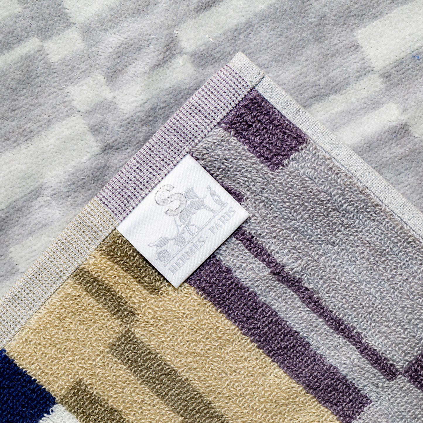 Hermes Bath Towel H motif - Grey Kaki - 100x57cm - Cotton - NWCTS - 2601291140