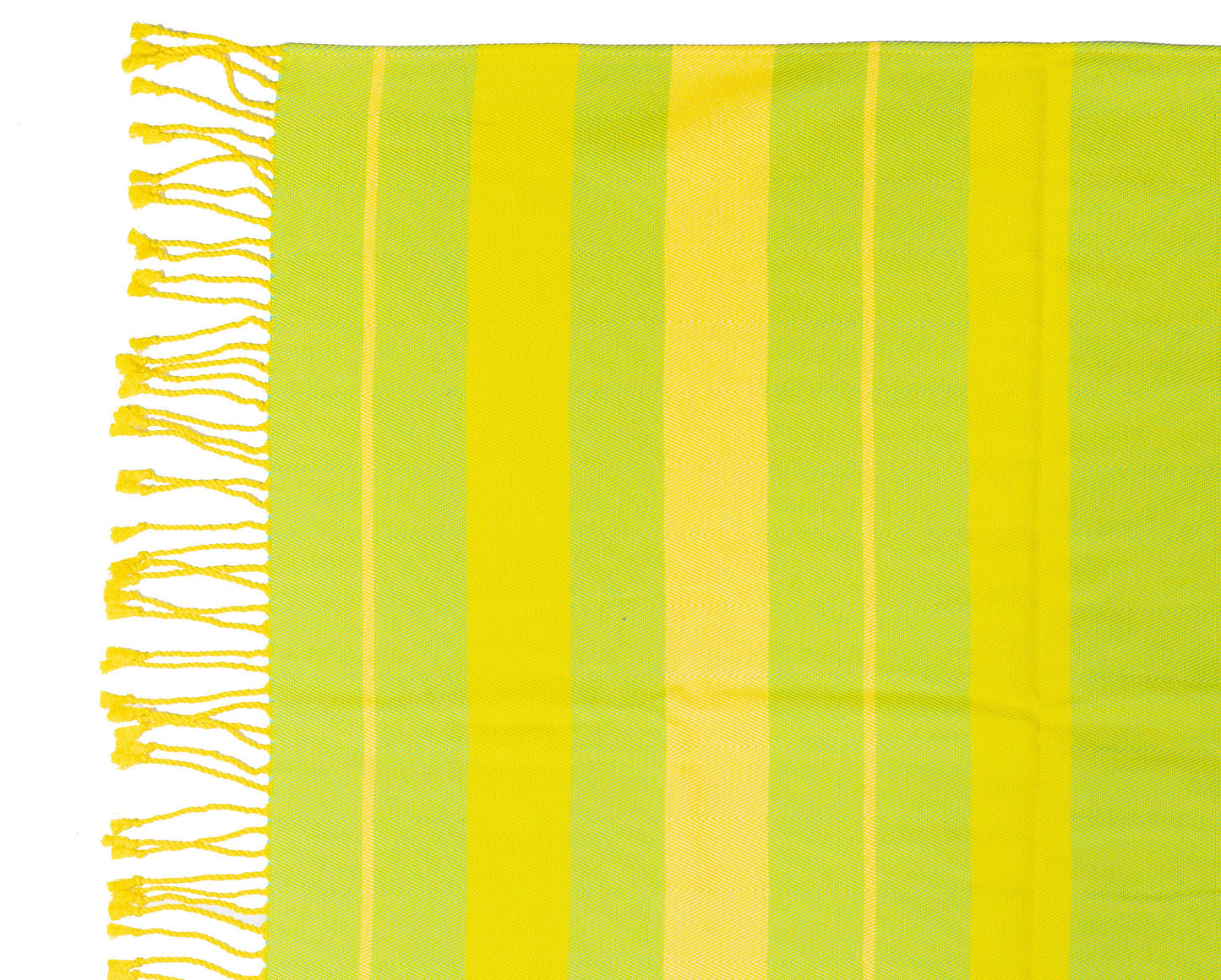 Hermes Beach Towel Pareo - Circuit 24 Chaine D Ancres - Lime Yellow - 132x167cm 100% Cotton Chevron Embroid - New - 2510111722