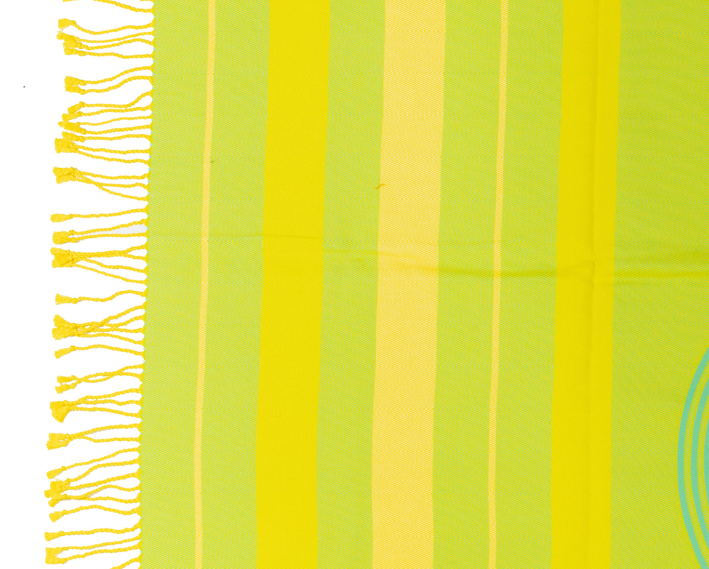 Hermes Beach Towel Pareo - Circuit 24 Chaine D Ancres - Lime Yellow - 132x167cm 100% Cotton Chevron Embroid - New - 2510111722