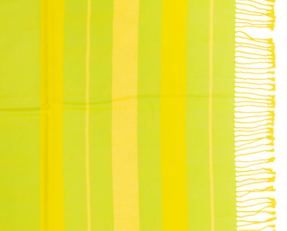 Hermes Beach Towel Pareo - Circuit 24 Chaine D Ancres - Lime Yellow - 132x167cm 100% Cotton Chevron Embroid - New - 2510111722