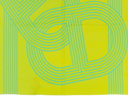 Hermes Beach Towel Pareo - Circuit 24 Chaine D Ancres - Lime Yellow - 132x167cm 100% Cotton Chevron Embroid - New - 2510111722