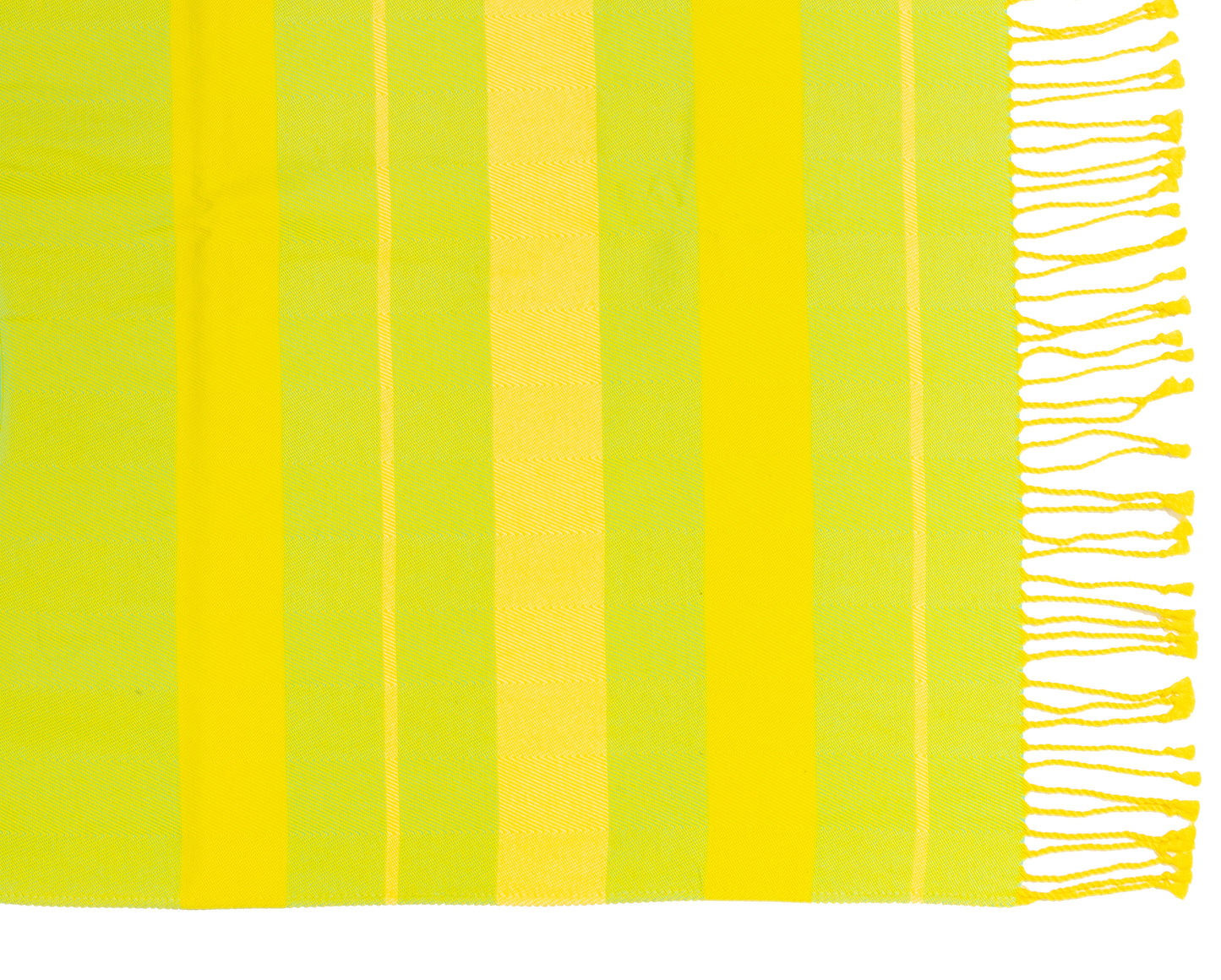 Hermes Beach Towel Pareo - Circuit 24 Chaine D Ancres - Lime Yellow - 132x167cm 100% Cotton Chevron Embroid - New - 2510111722