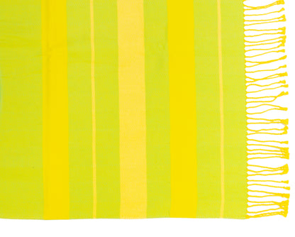 Hermes Beach Towel Pareo - Circuit 24 Chaine D Ancres - Lime Yellow - 132x167cm 100% Cotton Chevron Embroid - New - 2510111722