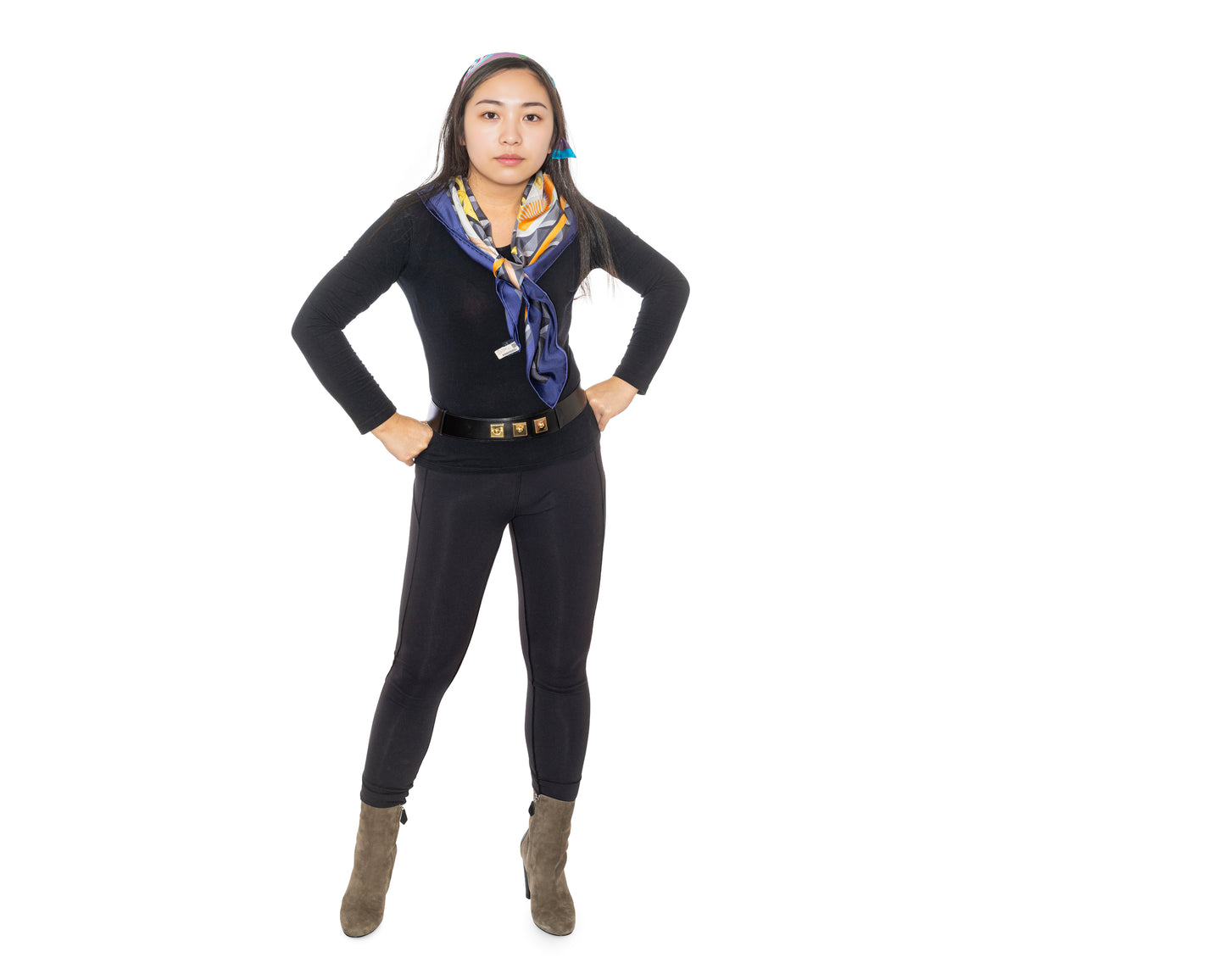 Hermes Silk Scarf Beauté Composée - Caban Orange Gris - New With Tag