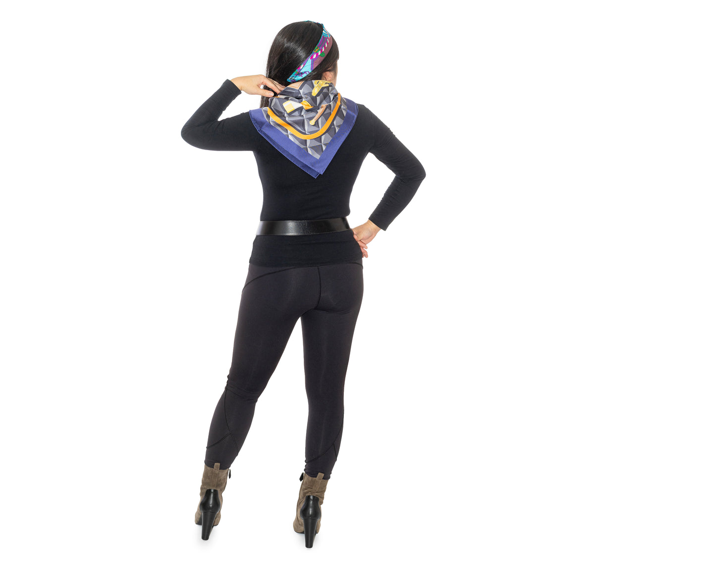 Hermes Silk Scarf Beauté Composée - Caban Orange Gris - New With Tag