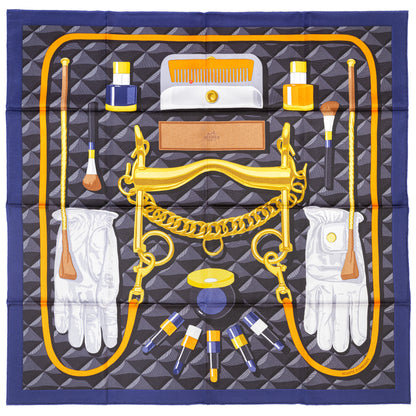 Hermes Silk Scarf Beauté Composée - Caban Orange Gris - New With Tag