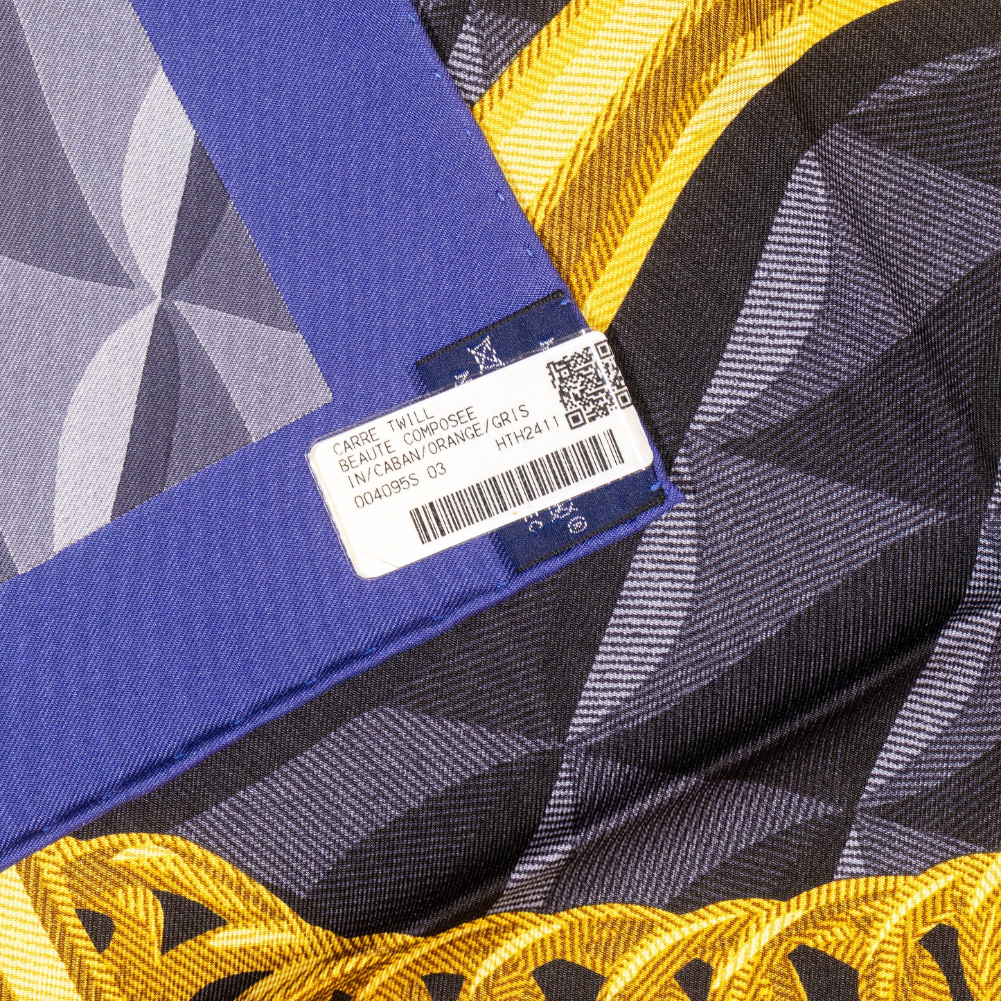 Hermes Silk Scarf Beauté Composée - Caban Orange Gris - New With Tag