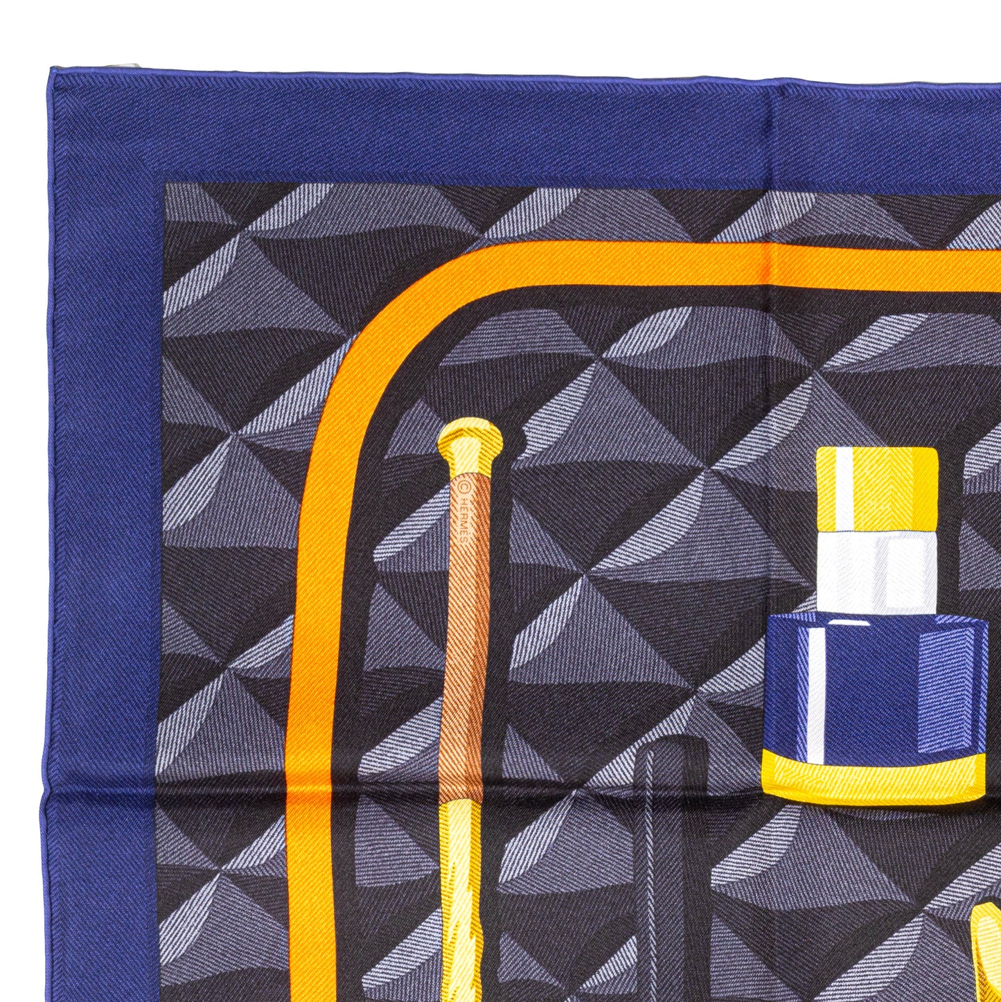 Hermes Silk Scarf Beauté Composée - Caban Orange Gris - New With Tag