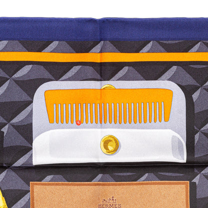 Hermes Silk Scarf Beauté Composée - Caban Orange Gris - New With Tag