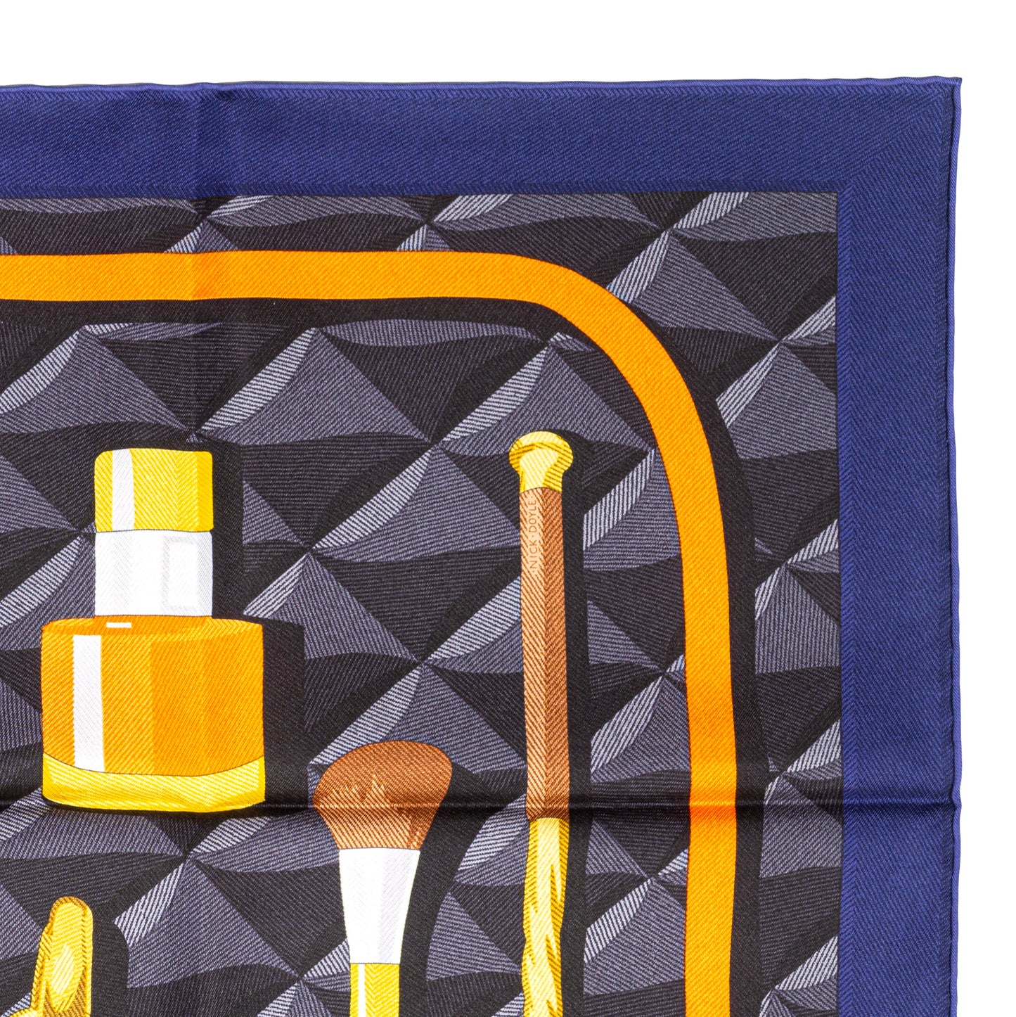 Hermes Silk Scarf Beauté Composée - Caban Orange Gris - New With Tag