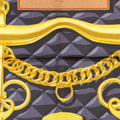 Hermes Silk Scarf Beauté Composée - Caban Orange Gris - New With Tag