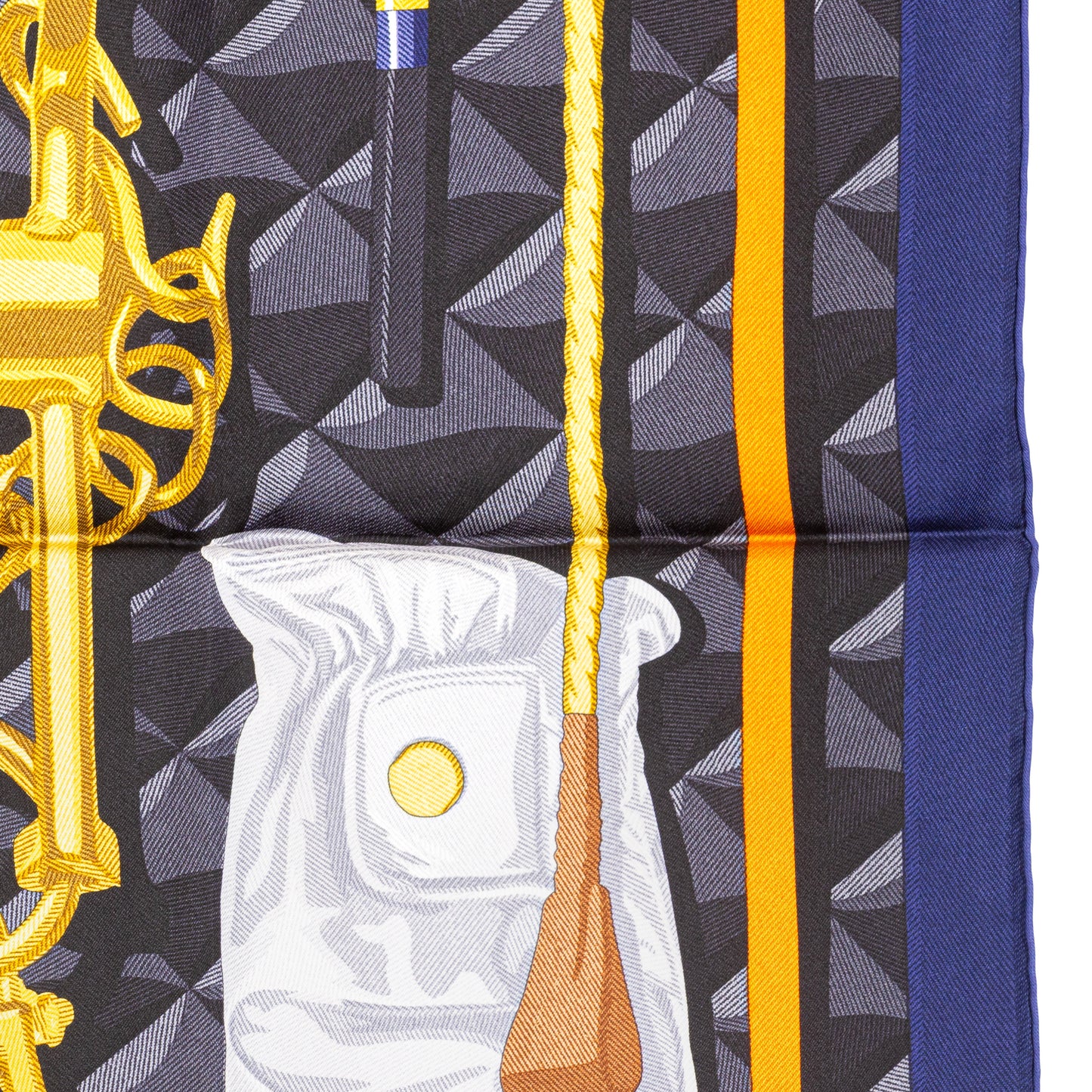 Hermes Silk Scarf Beauté Composée - Caban Orange Gris - New With Tag