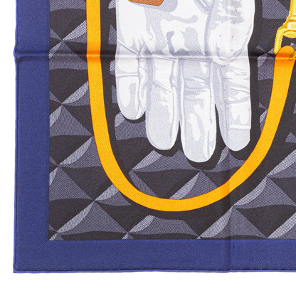 Hermes Silk Scarf Beauté Composée - Caban Orange Gris - New With Tag