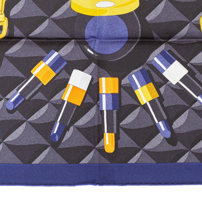 Hermes Silk Scarf Beauté Composée - Caban Orange Gris - New With Tag