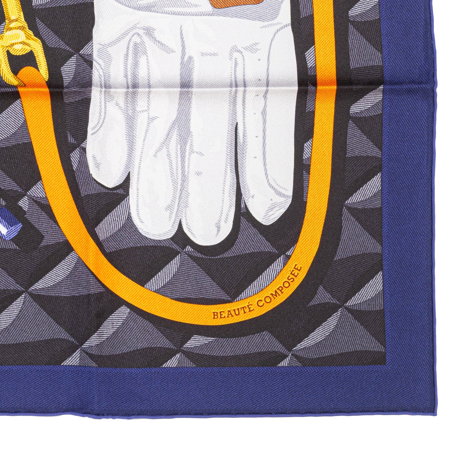 Hermes Silk Scarf Beauté Composée - Caban Orange Gris - New With Tag