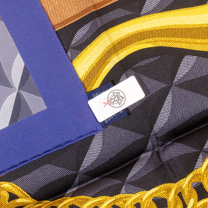 Hermes Silk Scarf Beauté Composée - Caban Orange Gris - New With Tag