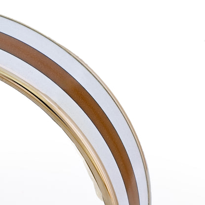 Hermes Bracelet Belt Motif Bracelet - ESP - 65-19mm - Blanc Caramel New