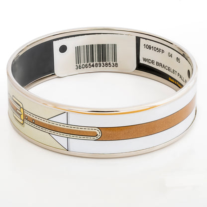Hermes Bracelet Belt Motif Bracelet - ESP - 65-19mm - Blanc Caramel New