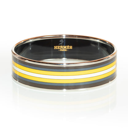 Hermes Bracelet - Robacar - ESP - 65-16mm - Black Yellow - NWOTS - 2002211352