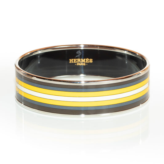 Hermes Bracelet - Robacar - ESP - 65-16mm - Black Yellow - NWOTS - 2002211352