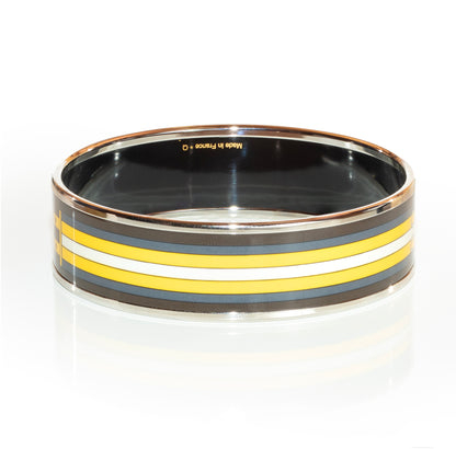 Hermes Bracelet - Robacar - ESP - 65-16mm - Black Yellow - NWOTS - 2002211352