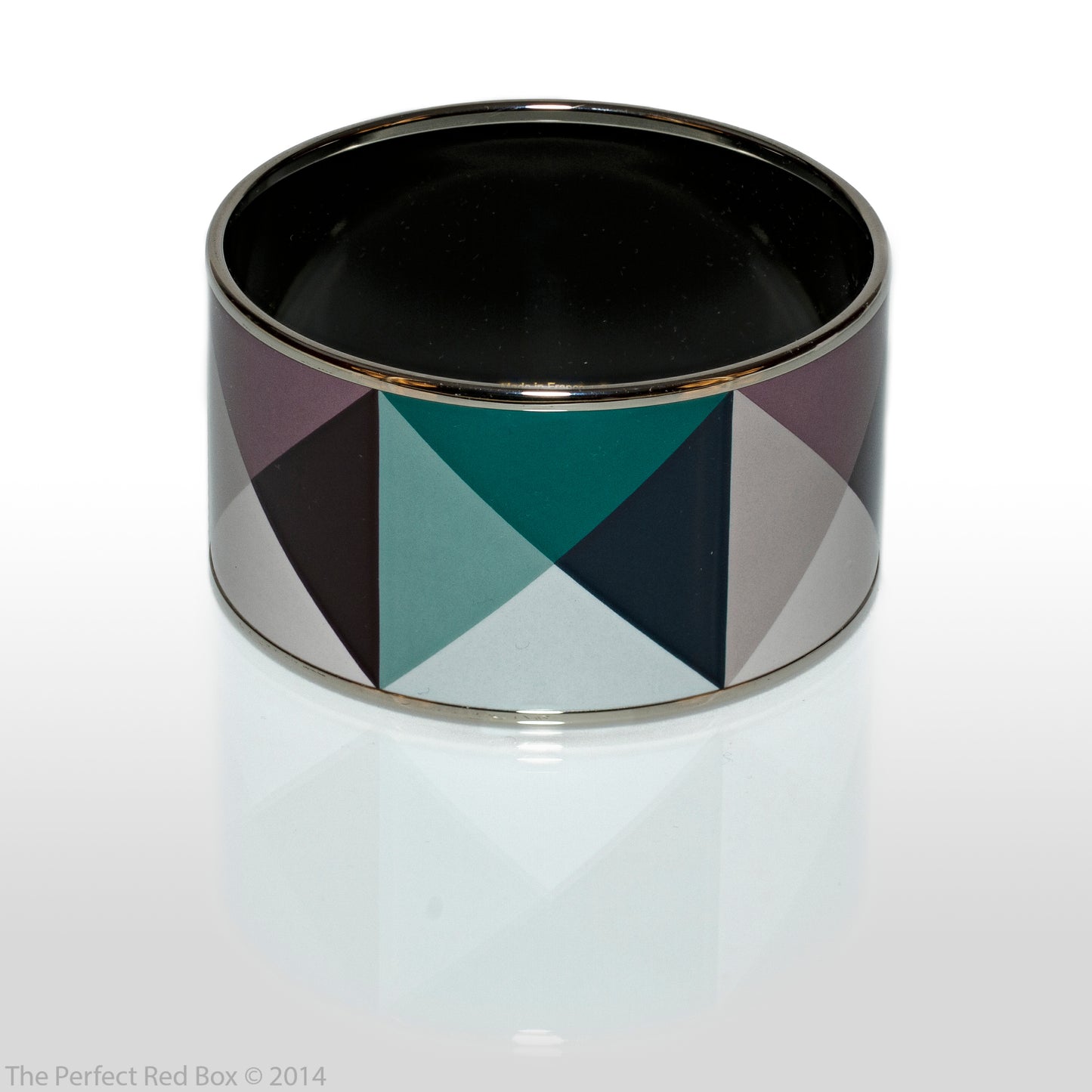 Hermes Bracelet Clous en Trompe l'Oeil - 65-36mm - Mineral - Enamel Silver Plated - NWOTS - 1312181934