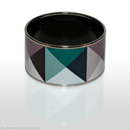Hermes Bracelet Clous en Trompe l'Oeil - 65-36mm - Mineral - Enamel Silver Plated - NWOTS - 1312181934