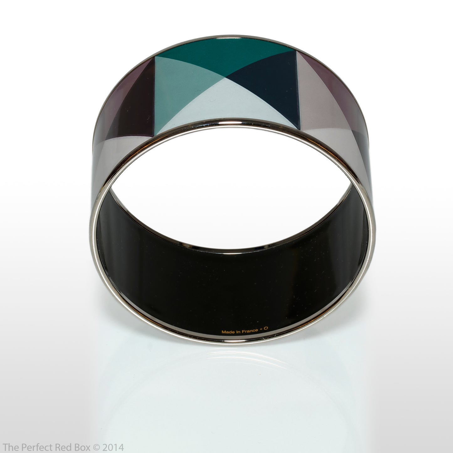 Hermes Bracelet Clous en Trompe l'Oeil - 65-36mm - Mineral - Enamel Silver Plated - NWOTS - 1312181934