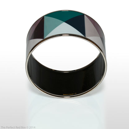 Hermes Bracelet Clous en Trompe l'Oeil - 65-36mm - Mineral - Enamel Silver Plated - NWOTS - 1312181934