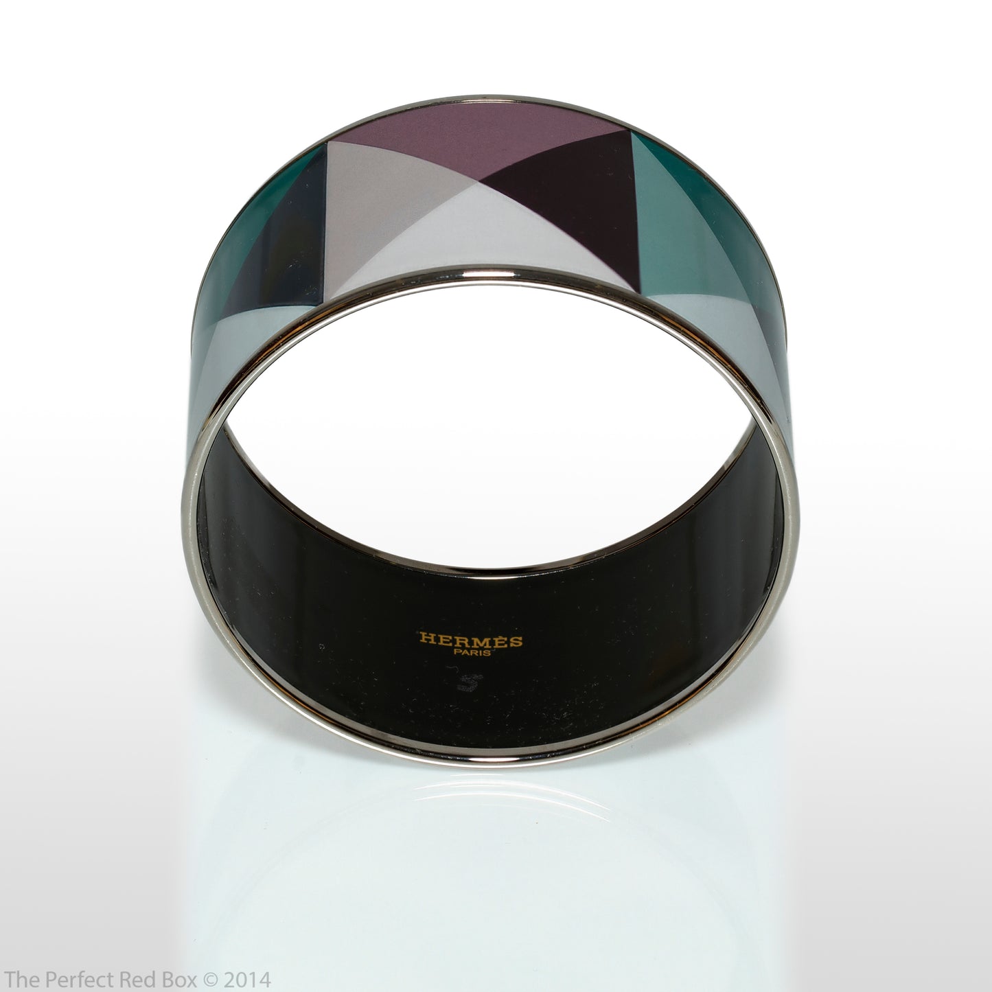 Hermes Bracelet Clous en Trompe l'Oeil - 65-36mm - Mineral - Enamel Silver Plated - NWOTS - 1312181934