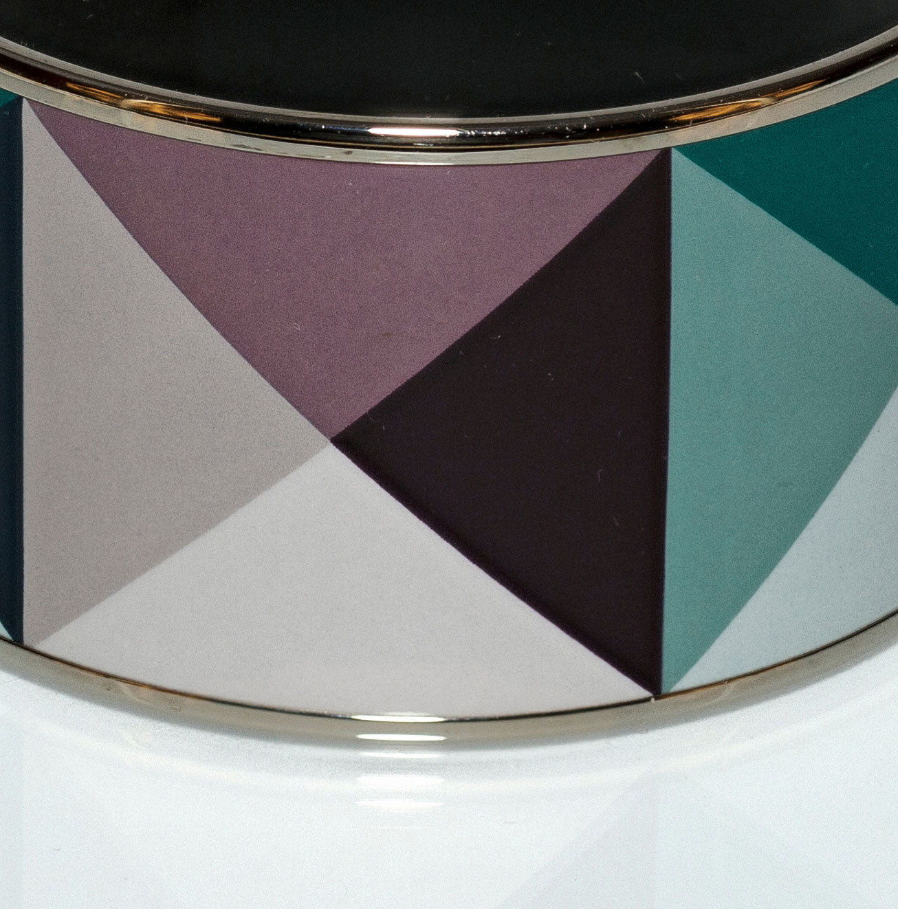 Hermes Bracelet Clous en Trompe l'Oeil - 65-36mm - Mineral - Enamel Silver Plated - NWOTS - 1312181934