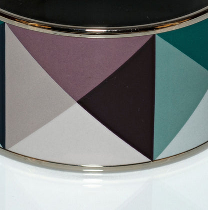 Hermes Bracelet Clous en Trompe l'Oeil - 65-36mm - Mineral - Enamel Silver Plated - NWOTS - 1312181934
