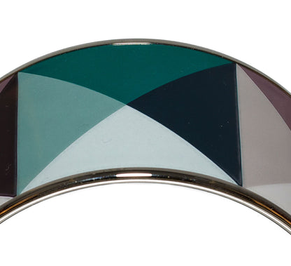 Hermes Bracelet Clous en Trompe l'Oeil - 65-36mm - Mineral - Enamel Silver Plated - NWOTS - 1312181934
