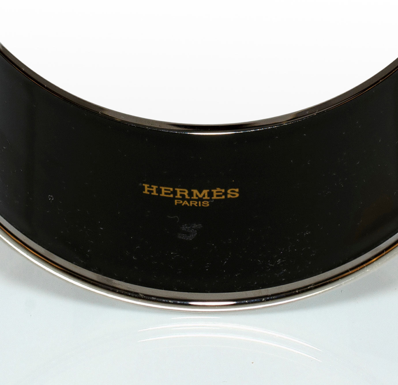 Hermes Bracelet Clous en Trompe l'Oeil - 65-36mm - Mineral - Enamel Silver Plated - NWOTS - 1312181934