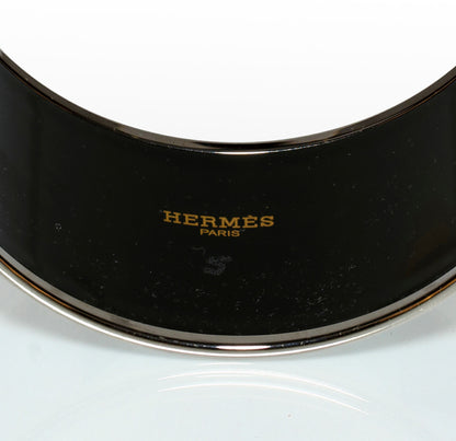 Hermes Bracelet Clous en Trompe l'Oeil - 65-36mm - Mineral - Enamel Silver Plated - NWOTS - 1312181934